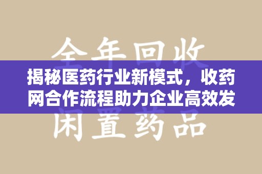银川揭秘医药行业新模式，收药网合作流程助力企业高效发展